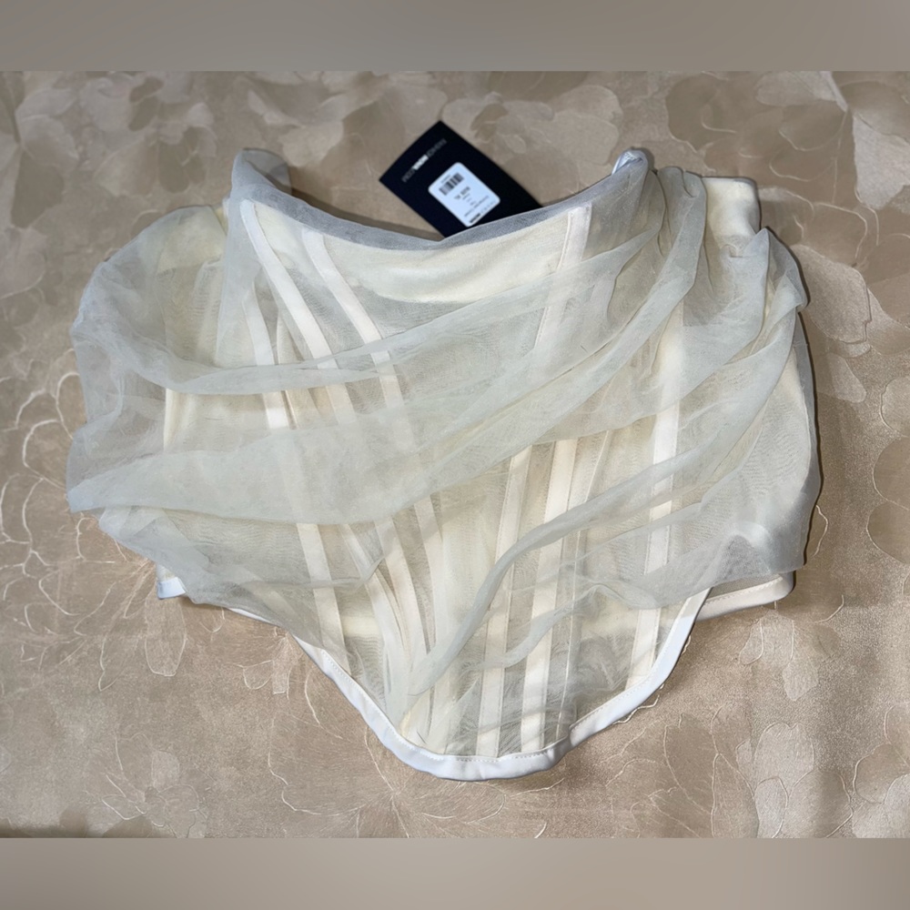 Cream mesh corset